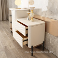 White Chest Storage Drawer Wide Storage Bedside Cabinet